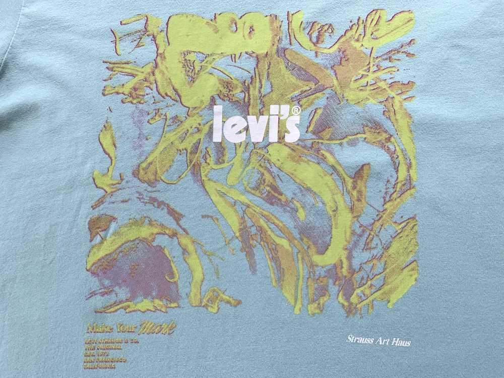 Levi's × Streetwear Levis Printed Turquoise T Shi… - image 5