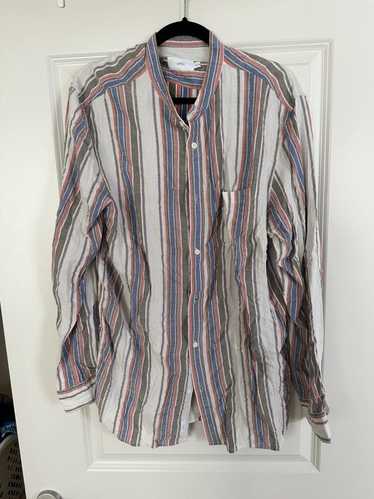 Onia Onia Long Sleeve Button Up Collarless Shirt X