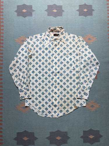 Streetwear × Vintage 70s button shirt disco diamon