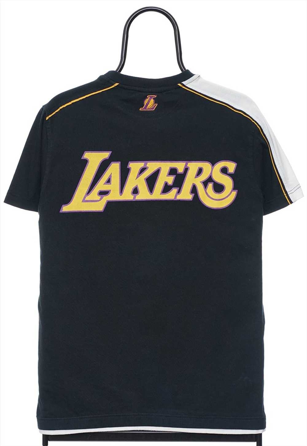 Vintage Adidas NBA LA Lakers Black TShirt Mens - image 2