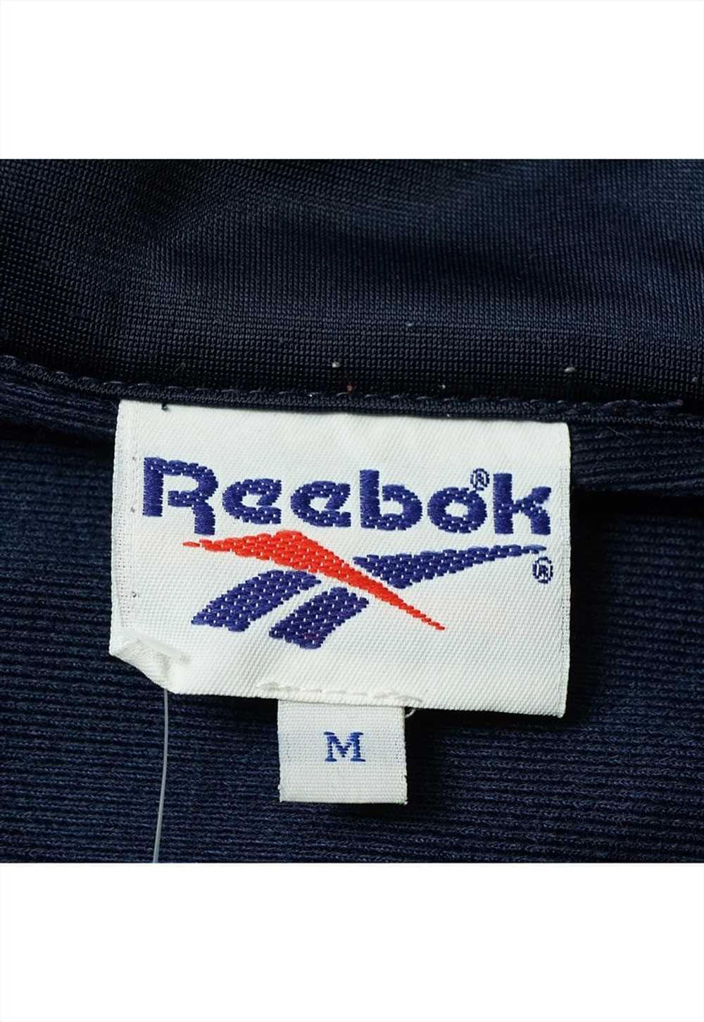 Vintage Reebok 90s Spellout Navy Tracksuit Jacket… - image 3