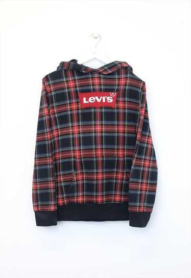 Vintage Levi's checked hoodie in black and red. B… - image 1