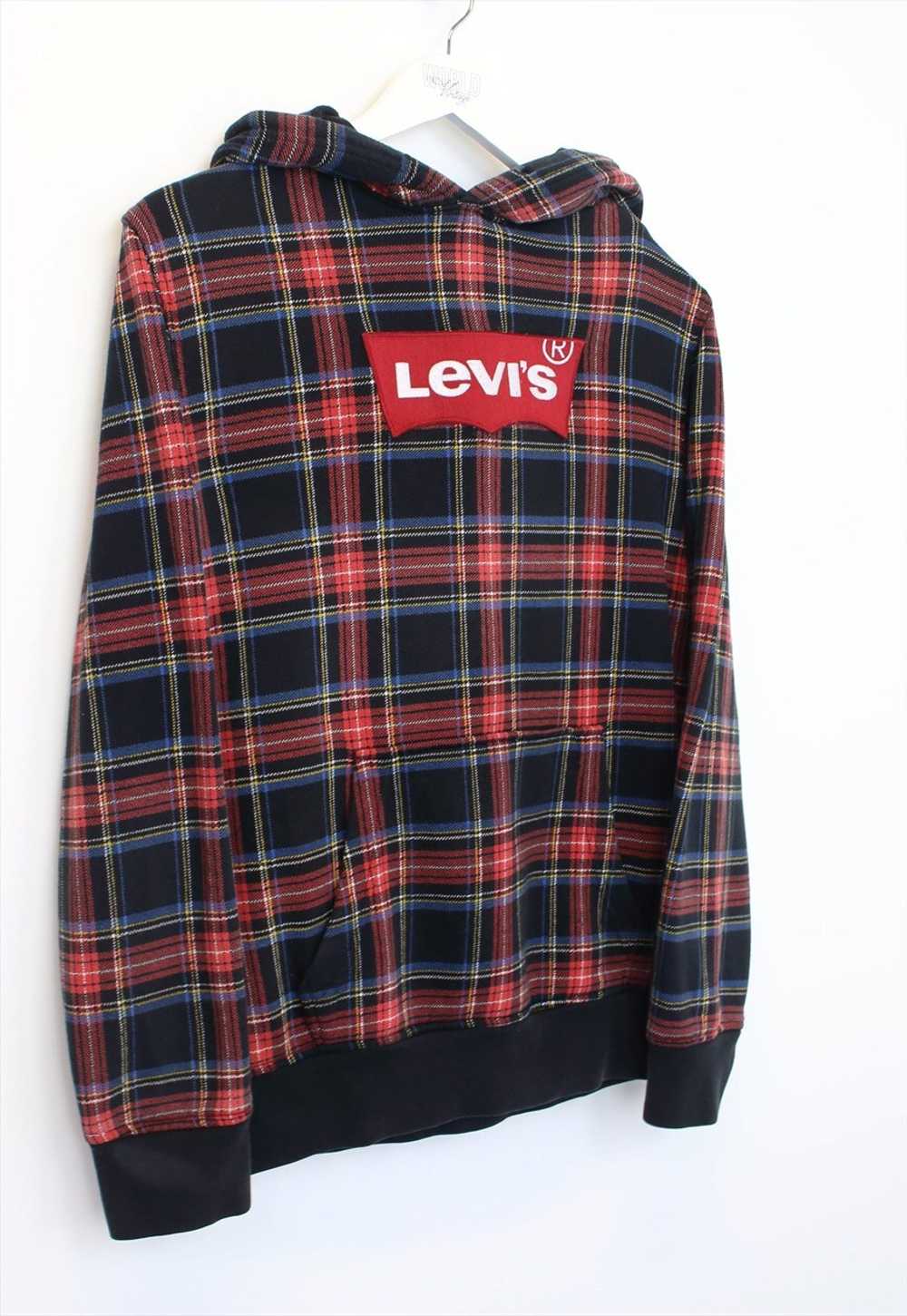 Vintage Levi's checked hoodie in black and red. B… - image 2