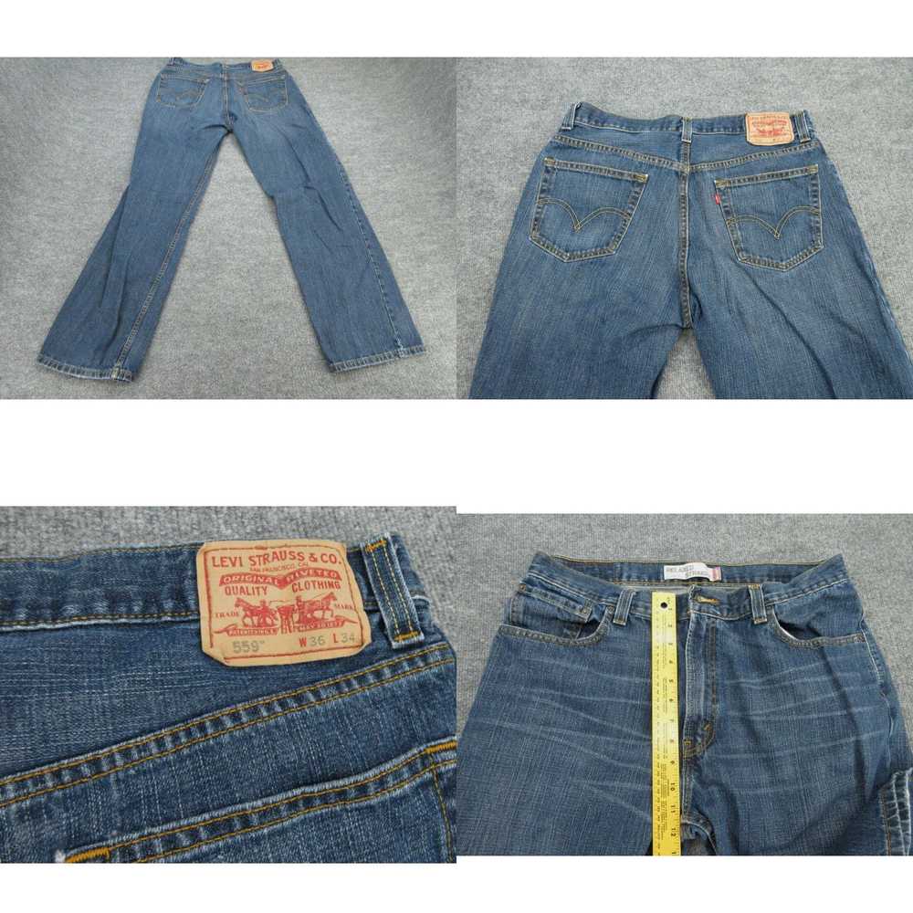 Levi's Vintage Levis Jeans Mens 36x34 559 Blue Re… - image 4