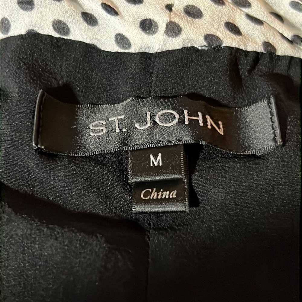 St. John Couture St. John Silk Polka Dot Sleevele… - image 4