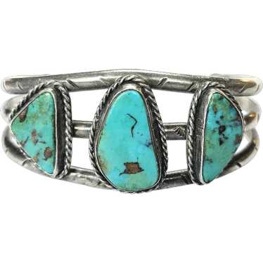 Vintage Turquoise Cuff Bracelet Navajo (Dine) (3) 