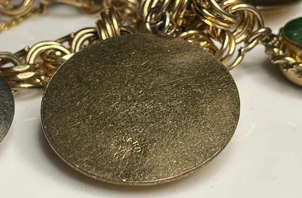 Fantastic Vintage 12k Gold-Filled Charm Bracelet - image 10