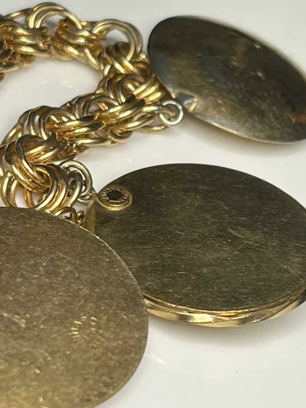Fantastic Vintage 12k Gold-Filled Charm Bracelet - image 9