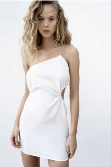 Zara NWT!! zara one shoulder cutout dress