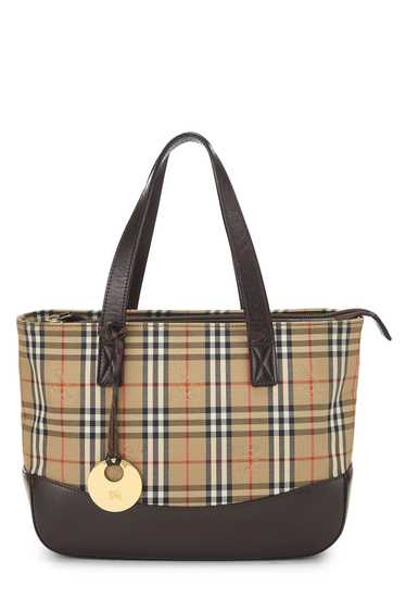 Brown Haymarket Check Handbag Small