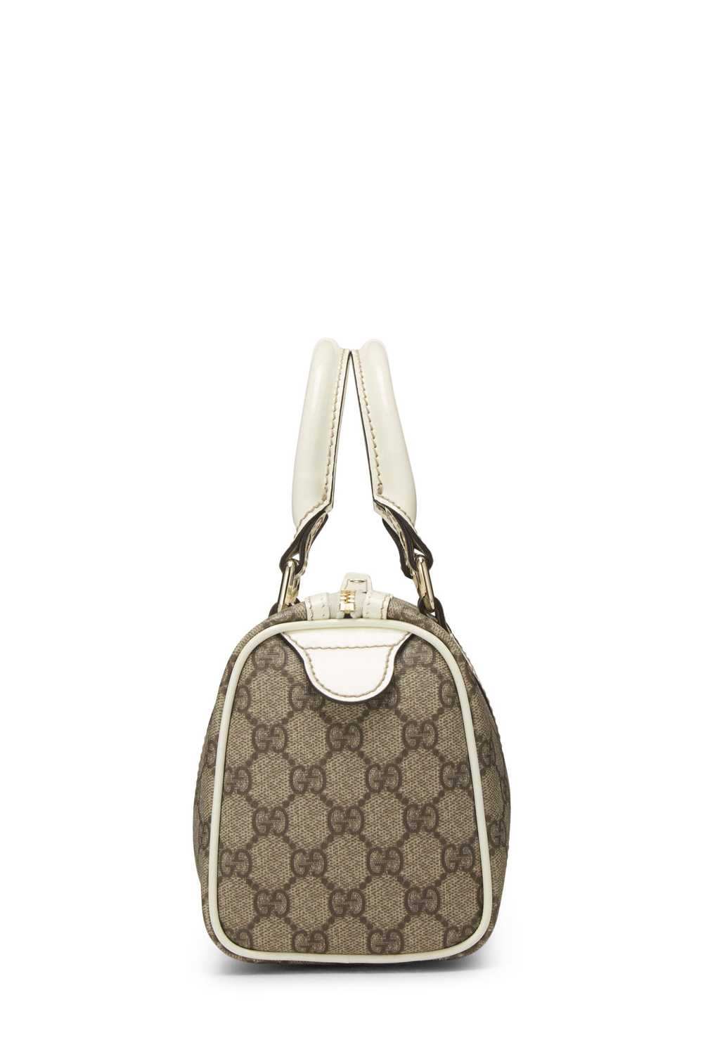 White GG Supreme Coated Canvas Joy Boston Handbag - image 3