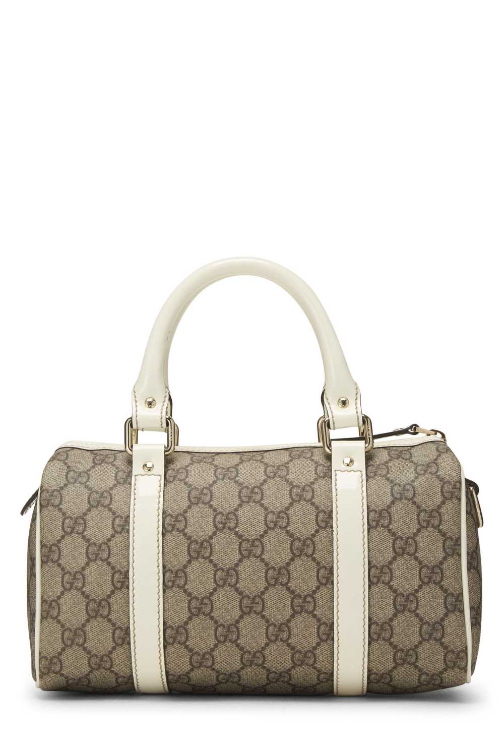 White GG Supreme Coated Canvas Joy Boston Handbag - image 4