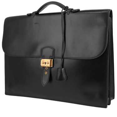 Hermes briefcase leather black - Gem