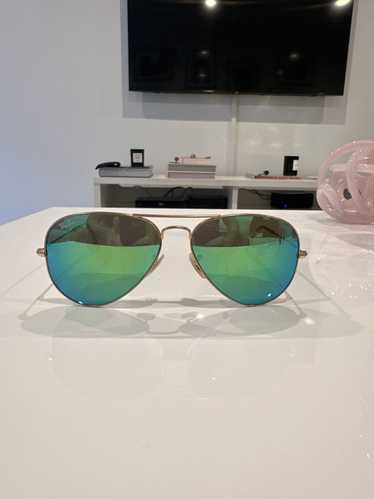 RayBan RAY BAN AVIATOR Green Blue Mirror Gold Fram