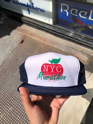 Vintage NYC Marathon Trucker SnapBack Navy Blue