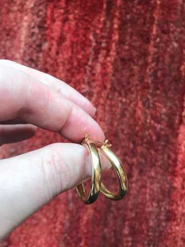Unknown Gold 14k yellow gold Hoop earrings 1" |…