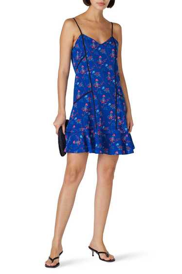 Thakoon Collective Blue Floral Printed Shift