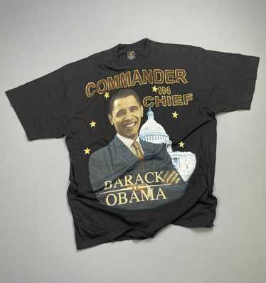 BARACK OBAMA COMMANDER IN CHIEF GLITTER GRAPHIC T-