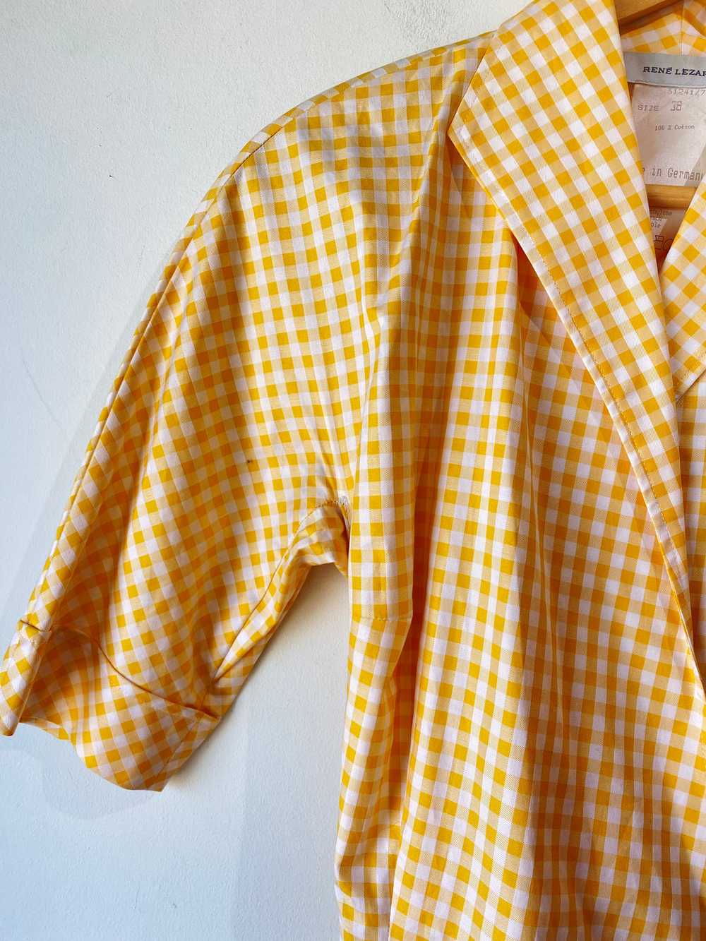 Vintage Rene Lezard Gingham Wrap Blouse - image 2