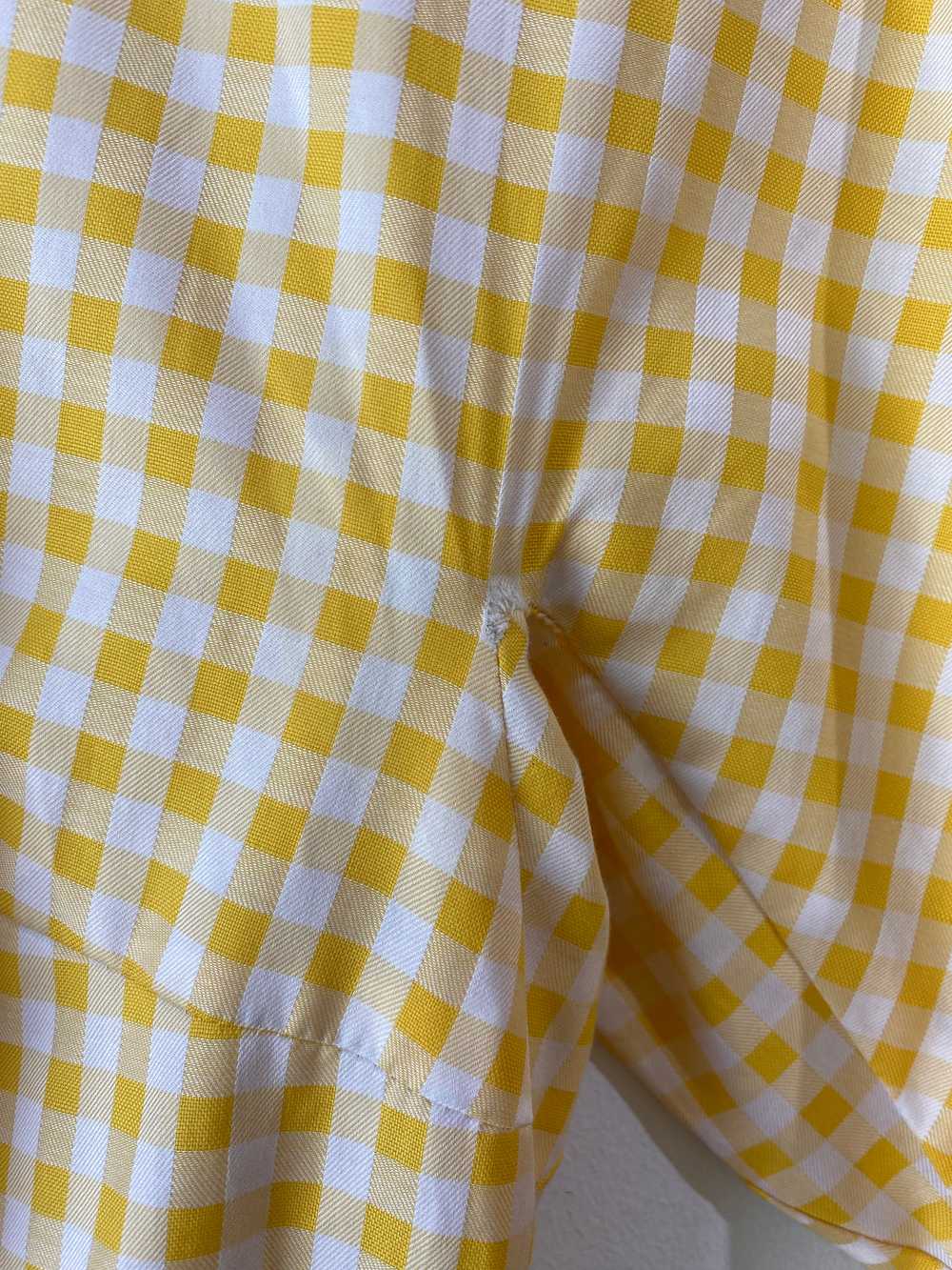 Vintage Rene Lezard Gingham Wrap Blouse - image 4