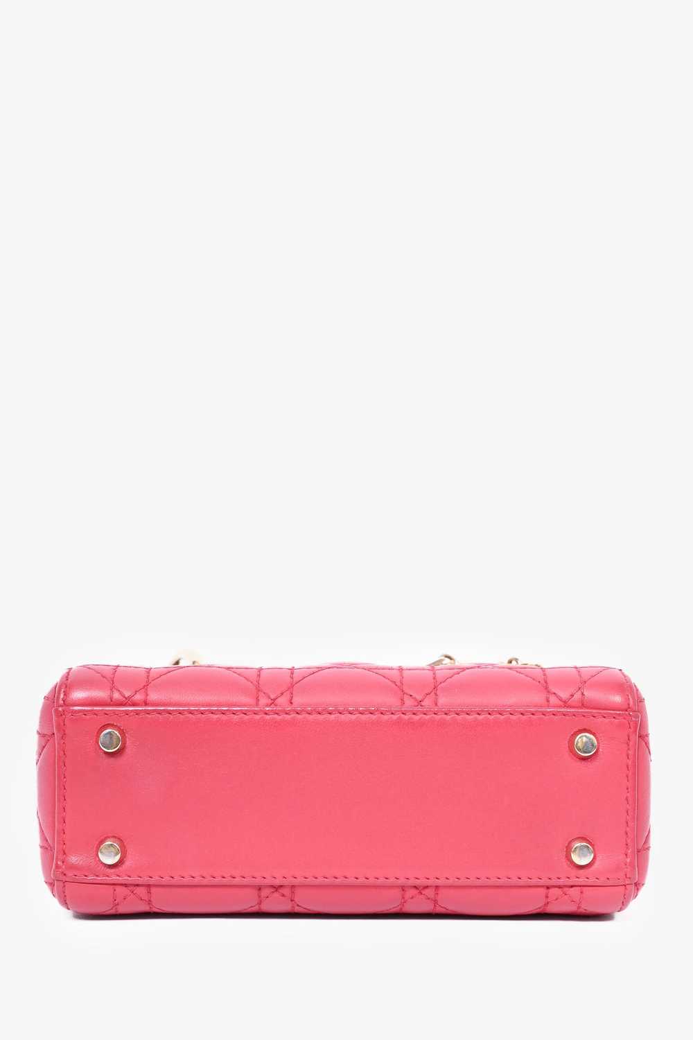 Christian Dior 2013 Pink Cannage Leather Mini Lad… - image 5