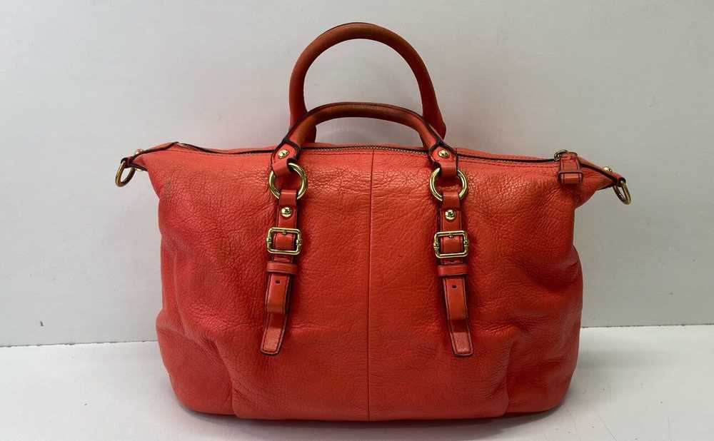 COACH 21222 Orange Leather Shoulder Satchel Bag - image 3