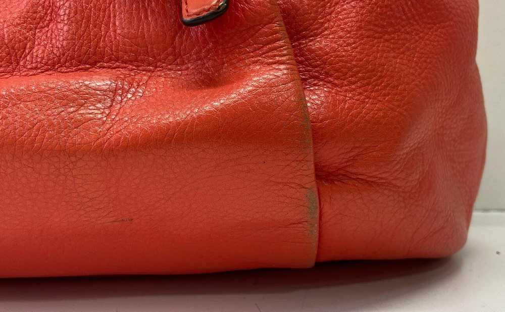 COACH 21222 Orange Leather Shoulder Satchel Bag - image 8