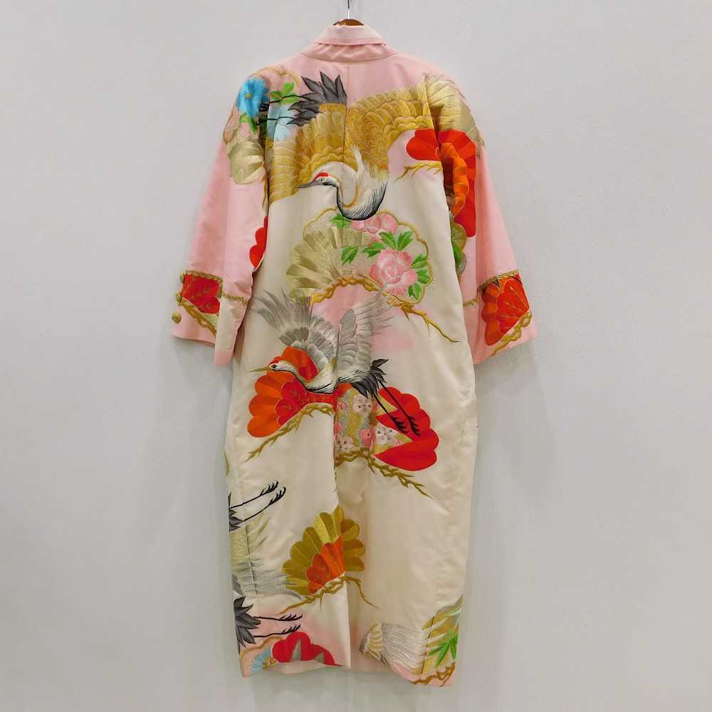 Vintage MCM Mid Century Embroidered Kimono Style … - image 5