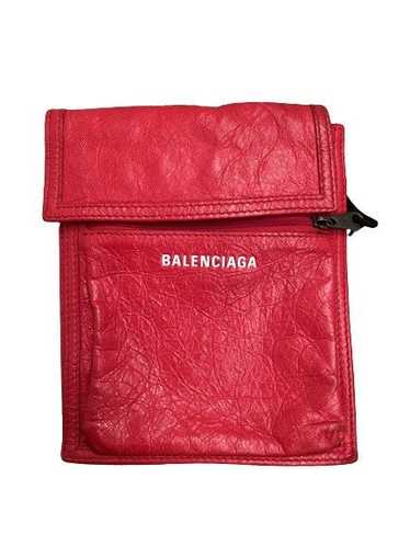 Balenciaga Balenciaga Red Explorer Cracked Leathe… - image 1