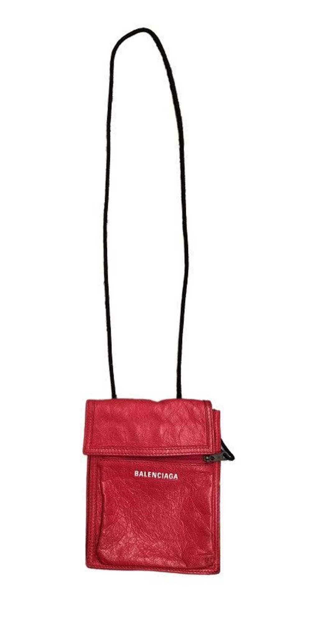 Balenciaga Balenciaga Red Explorer Cracked Leathe… - image 4