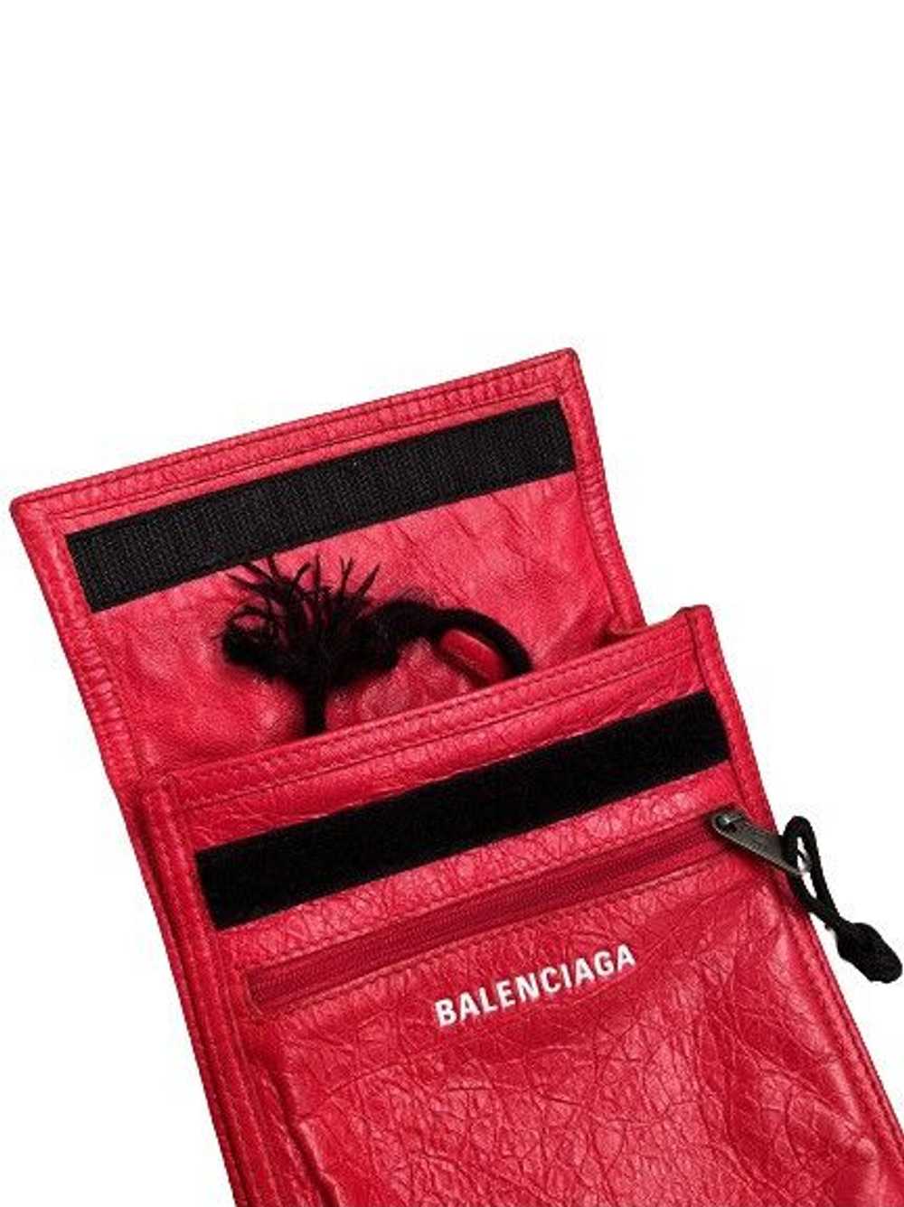 Balenciaga Balenciaga Red Explorer Cracked Leathe… - image 5