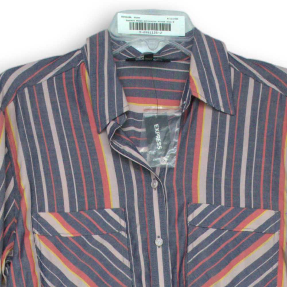 Express Womens Multicolor Blouse Size M With Tags - image 3
