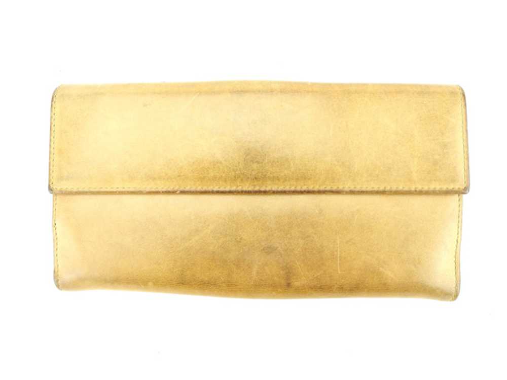 Gucci W Hook Wallet Long Beige Brown Gold Unisex … - image 2