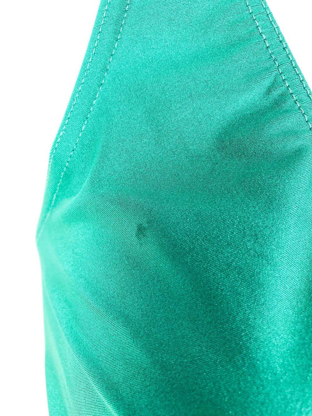 One-piece swimsuit, satin green - image 5