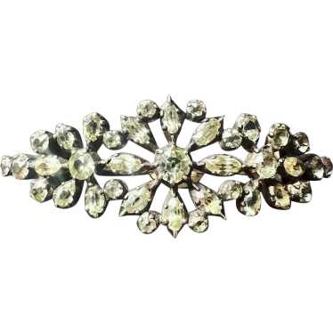 Georgian Chrysoberyl Flower Brooch, 18th century … - image 1