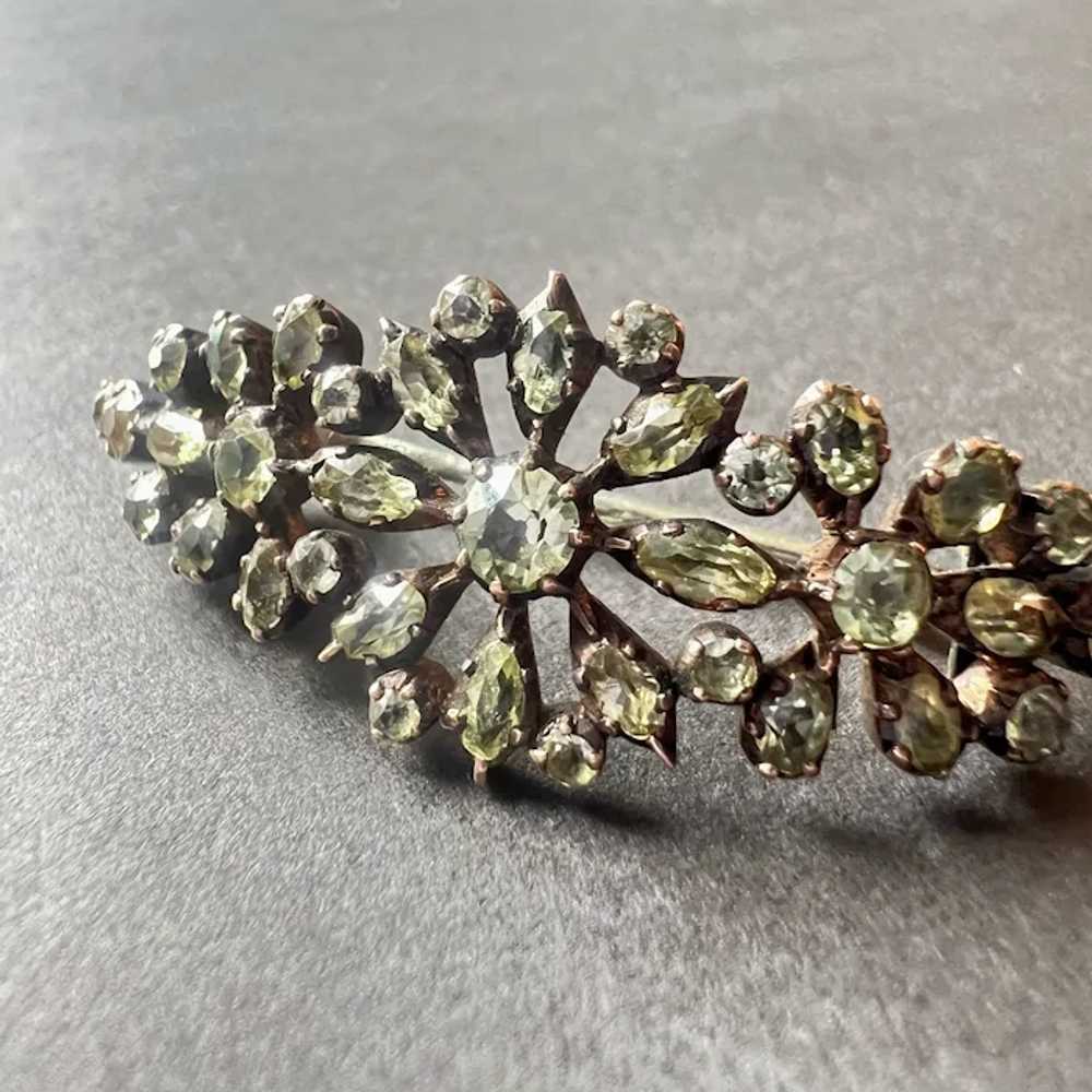 Georgian Chrysoberyl Flower Brooch, 18th century … - image 3