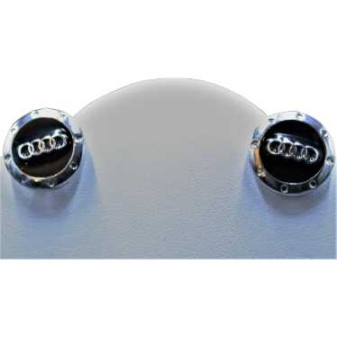 Silver Tone and Black "Audi" Cufflinks - image 1