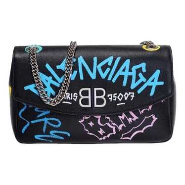 Balenciaga BB chain leather handbag
