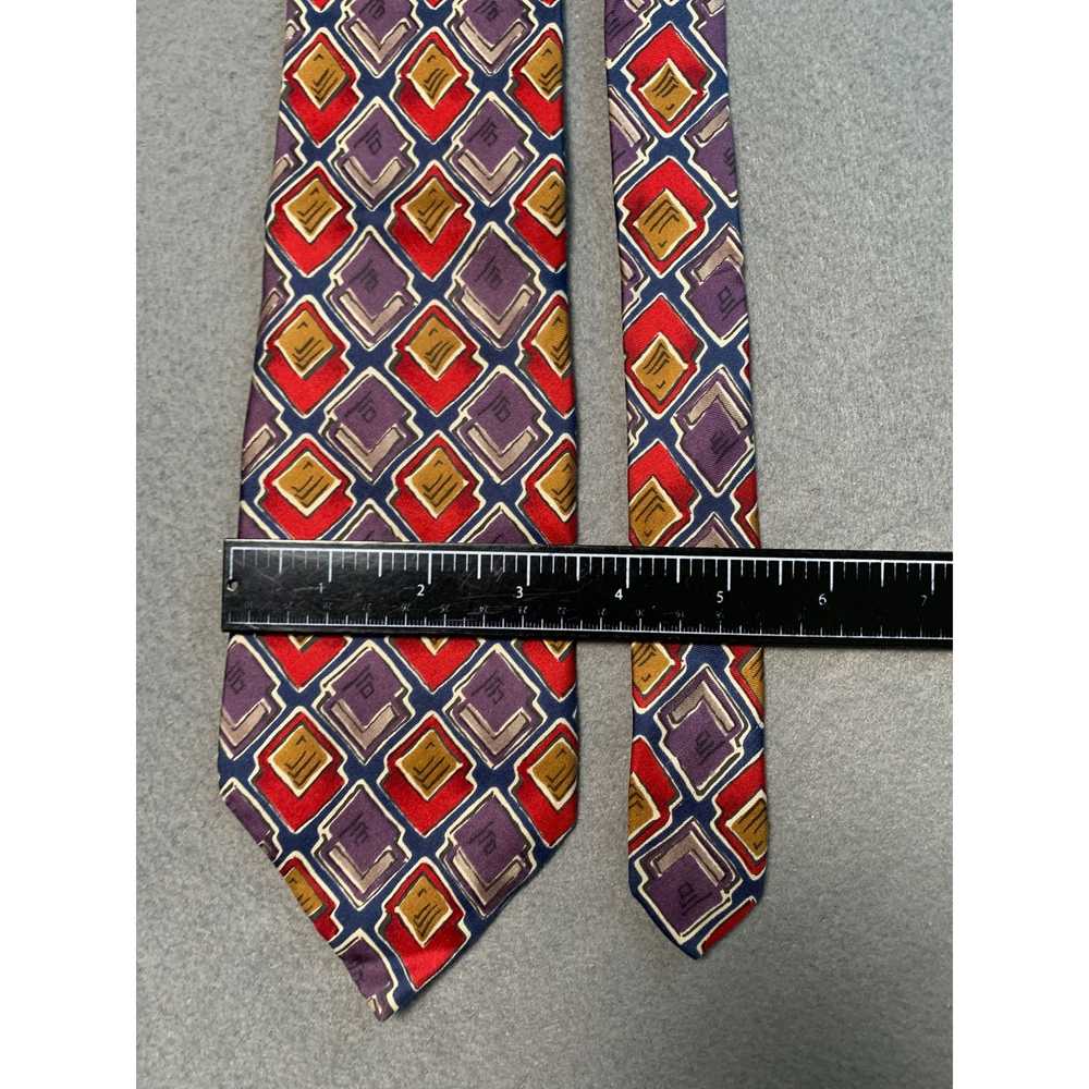 Unkwn Geoffrey Beene Mens Silk Tie Colorful Geome… - image 2