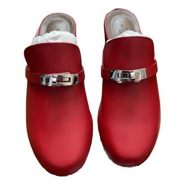 Hermès Carlotta leather mules & clogs - image 1