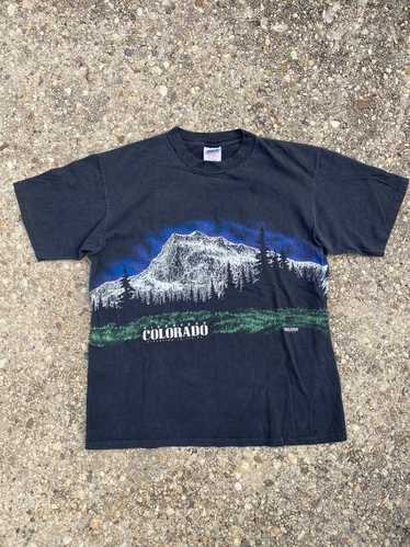 Vintage 1989 Pikes Peak Colorado Mountain Tee Onei