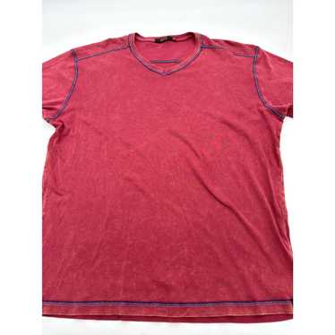 Vintage Agave T-Shirt Men Large V-Neck Red Solid … - image 1