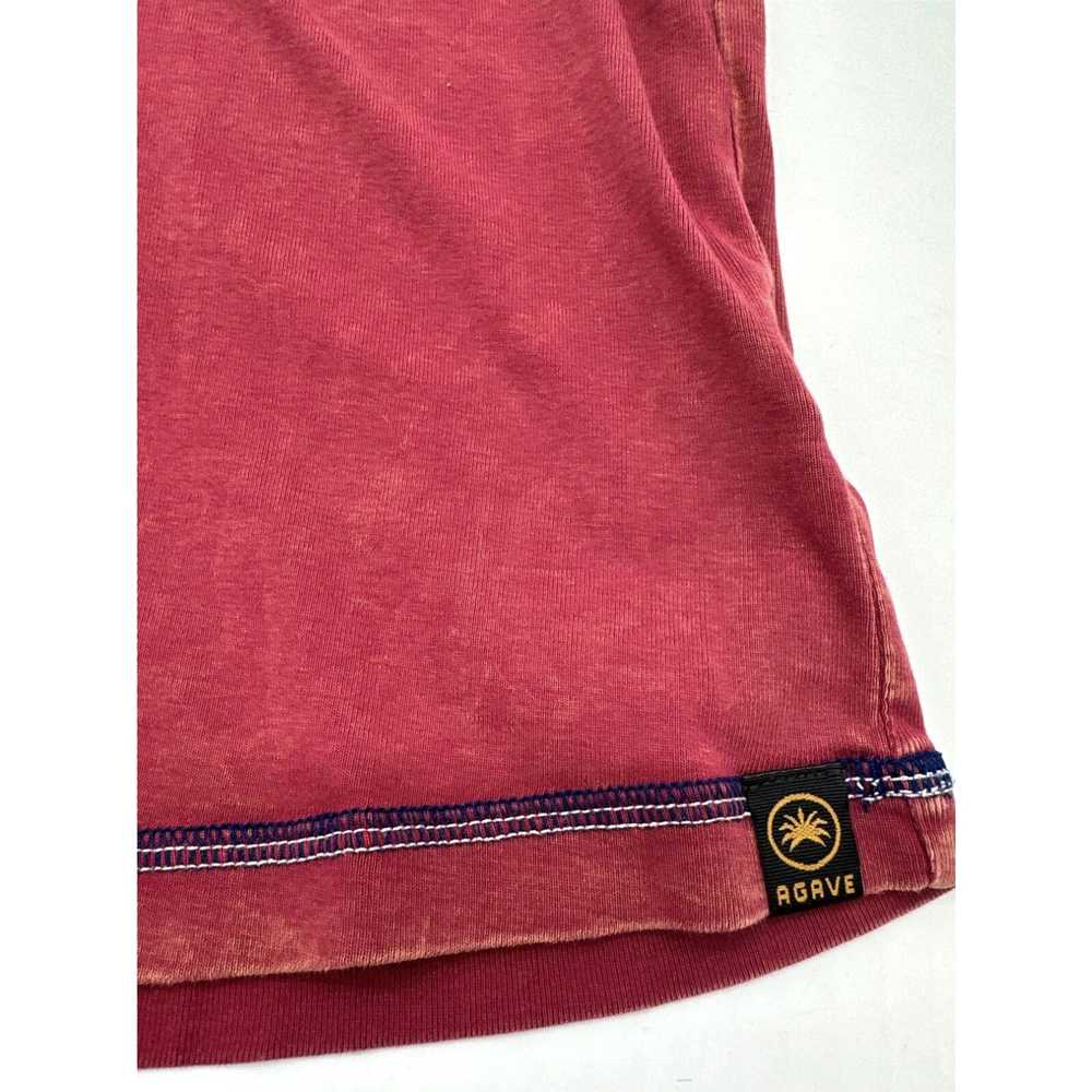Vintage Agave T-Shirt Men Large V-Neck Red Solid … - image 2