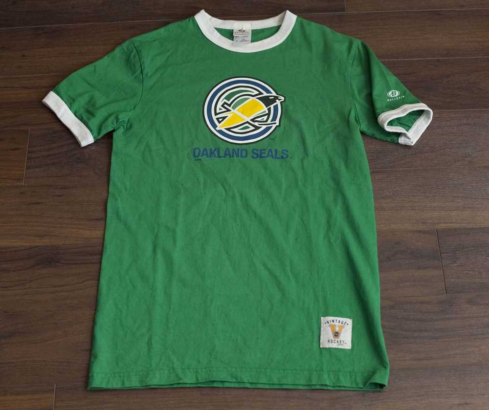 NHL Oakland Seals T Shirt Bulletin Vintage Hockey… - image 1