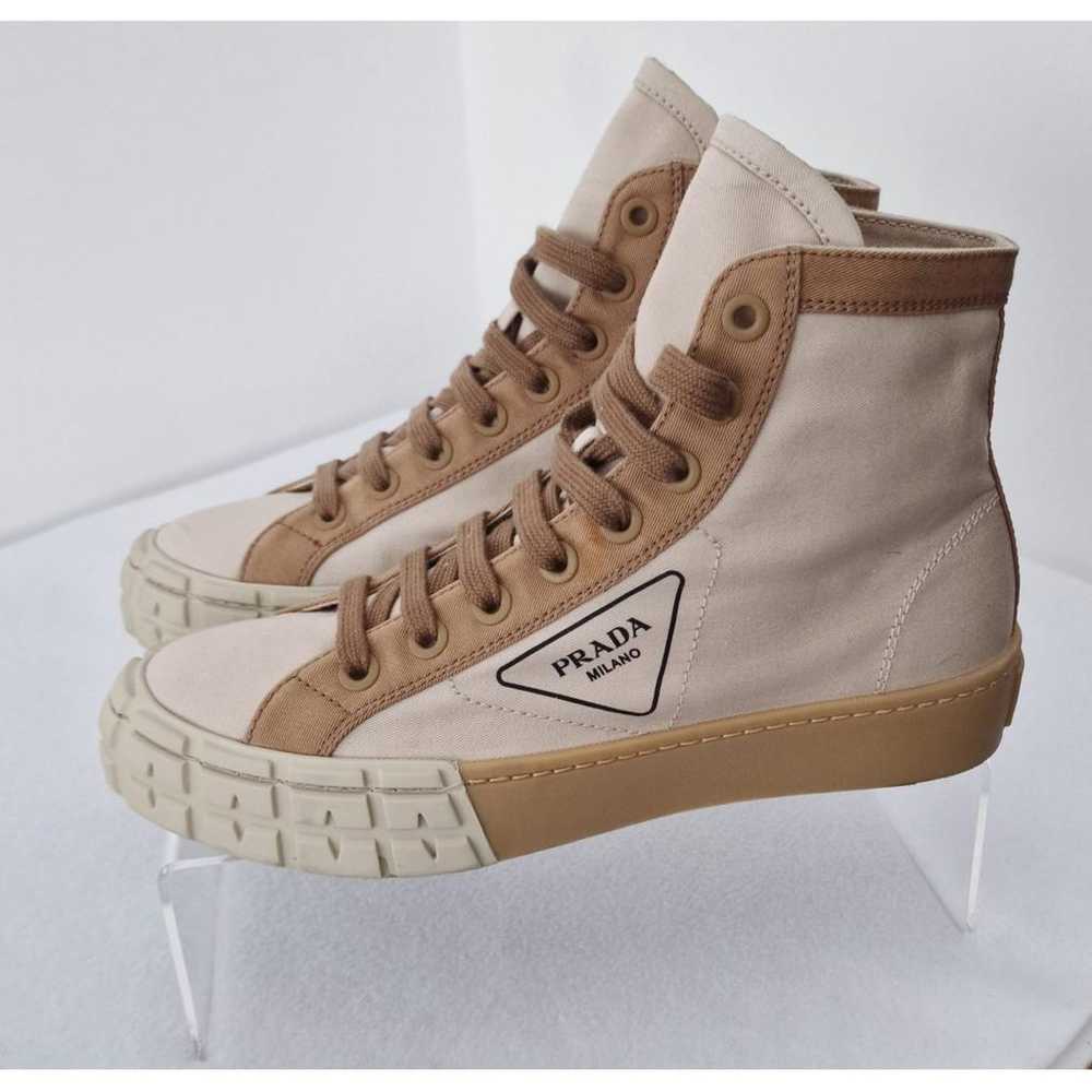 Prada Double Wheel cloth trainers - image 8