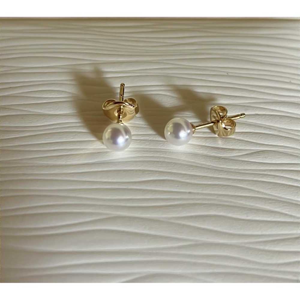 Mikimoto Yellow gold earrings - image 3