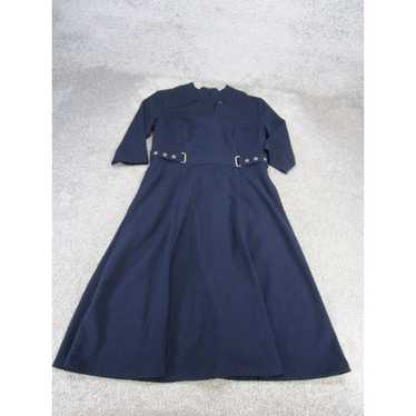 Vintage Tahari A-Line Dress Womens 8 Long Sleeve N