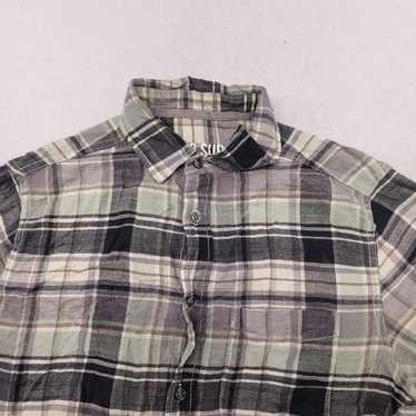 Mossimo Mossimo Madras Flannel Button Up Shirt Men