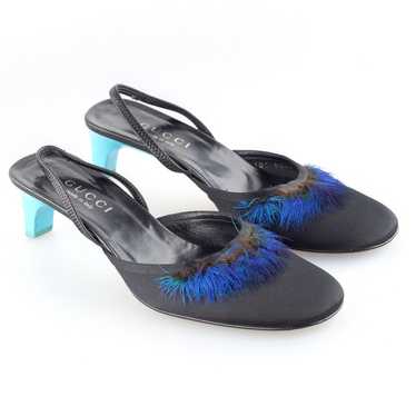 Gucci Gucci Feather Slingback Sandals S/S 1999 (3… - image 1