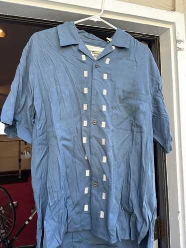 USA古着【VINTAGE SILK CIRCA 1969】オープンカラーシャツ Vintage Silk Circa 1969 Mens Shirt Size XL Grey Check Short